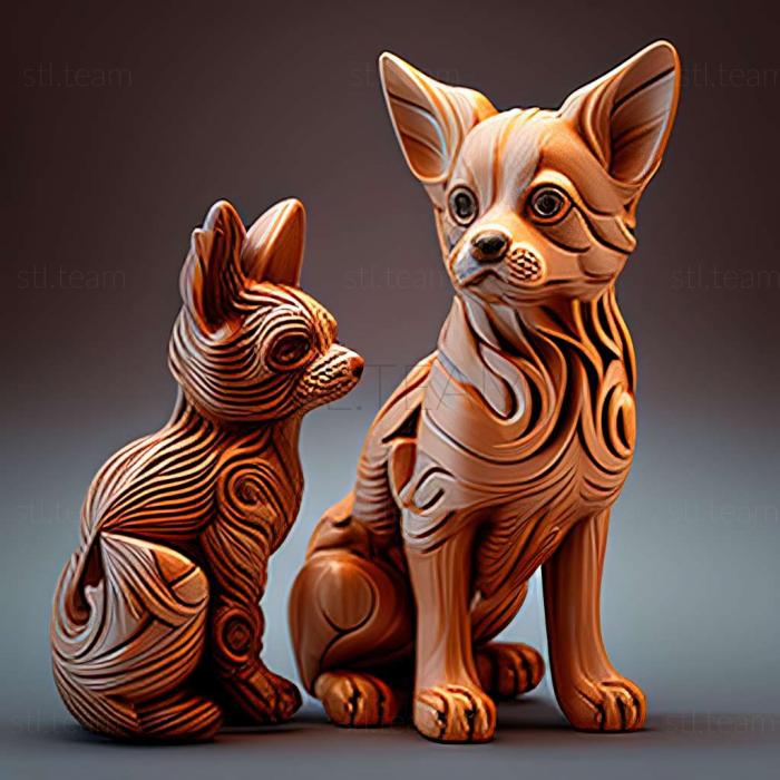 3D model Lucky and Flo famous animal (STL)